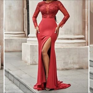 Black Lace Formal Gown